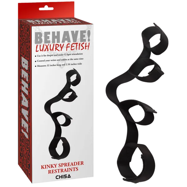 Anal Chisa Kinky Spreader Restraints Black
