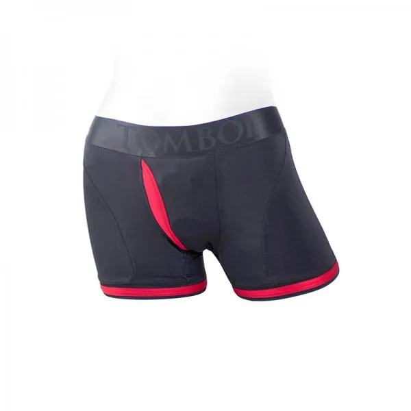 Anal Seductucom Spareparts Tomboii Nylon Boxer Briefs Harness BlackRed Size 4xl