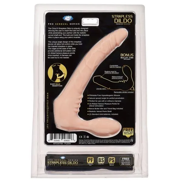 Female Sex Toys Cloud 9 Cloud 9 Strapless Strap On Dildo Beige Female Sex Toys Cloud 9 Cloud 9 Strapless Strap On Dildo Beige