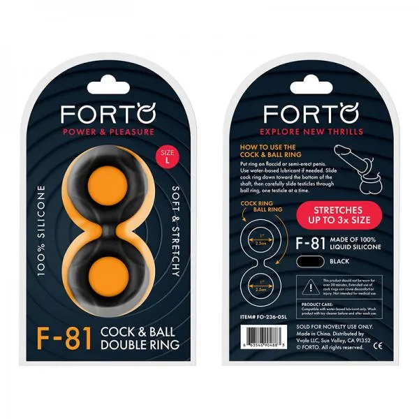 Female Sex Toys Forto F 81 Double Ring Liquid Silicone 51mm Black Vvole LLC Female Sex Toys Forto F 81 Double Ring Liquid Silicone 51mm Black Vvole LLC