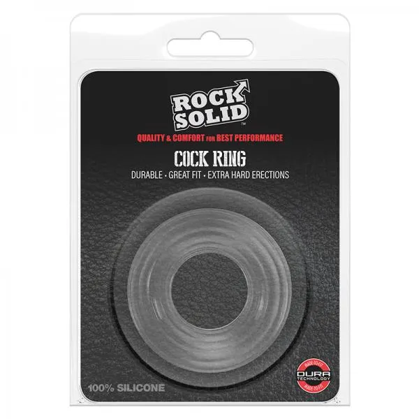 Female Sex Toys Rock Solid Ribbed Sila Stretch Donut 1in Rock Solid