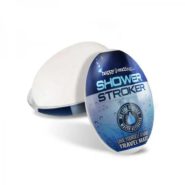 Global Novelties Happy Ending Self Lubricating Shower Stroker Travel Mate Male Sex Toys