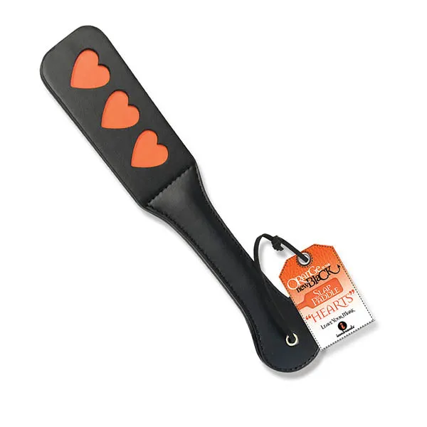 Icon Brands Anal The 9s Orange Is The New Black Slap Paddle Hearts Black Paddle