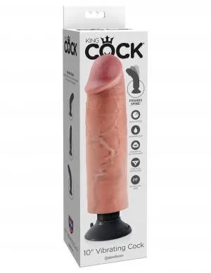King Cock 10 Inches Vibrating Dildo Beige Pipedream Dildos King Cock 10 Inches Vibrating Dildo Beige Pipedream Dildos