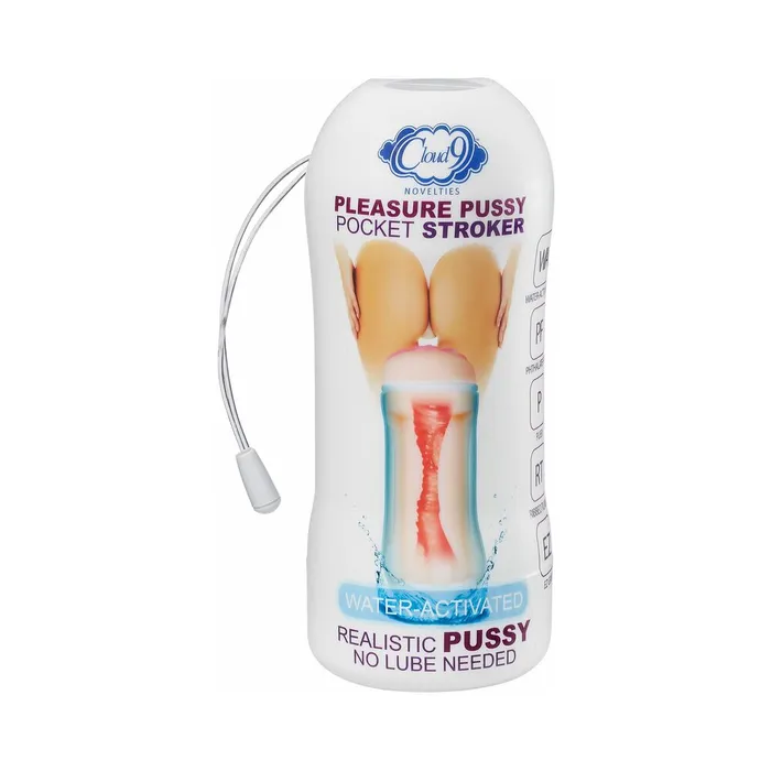 Male Sex Toys Cloud 9 Novelties Cloud 9 Pleasure Anal Pocket Stroker Water Activated Tan
