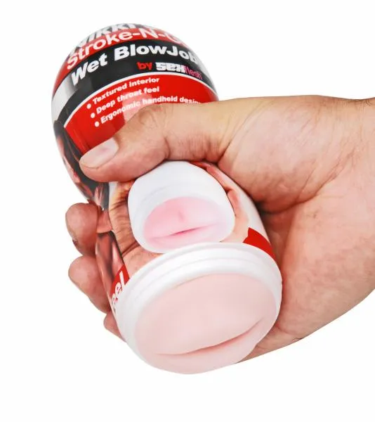 Male Sex Toys Nikkis Stroke N Go Wet Blowjob Stroker SexFlesh
