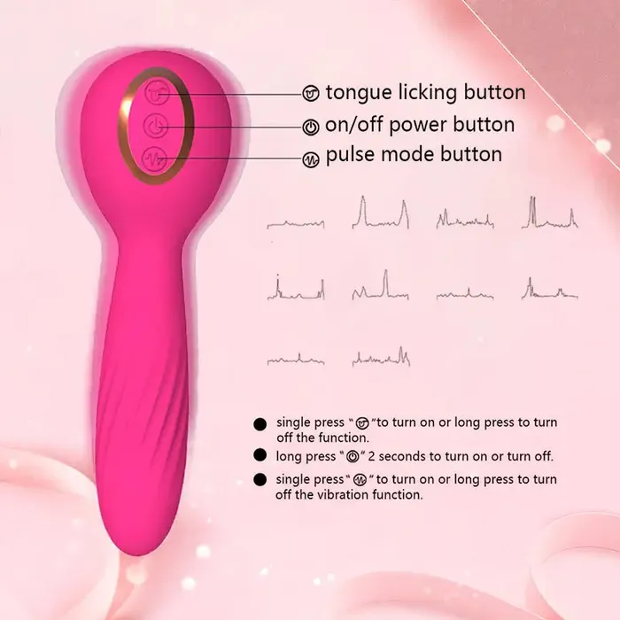 OOTYEMO Vibrators Multi Frequency Lick Silicone Vibrator