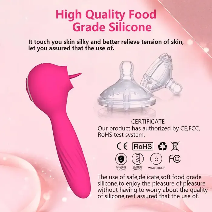 OOTYEMO Vibrators Multi Frequency Lick Silicone Vibrator