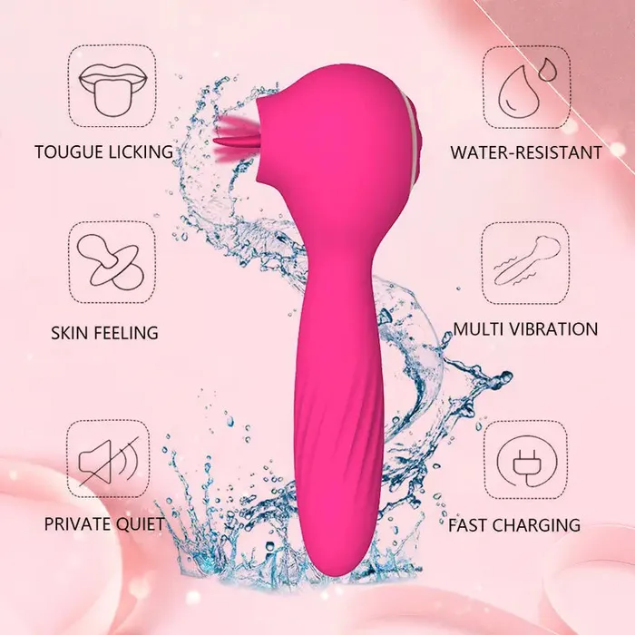 OOTYEMO Vibrators Multi Frequency Lick Silicone Vibrator