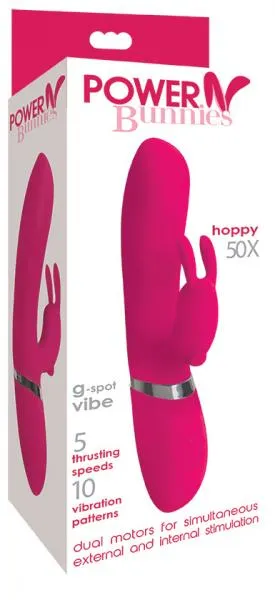 Power Bunnies Vibrators Power Bunnies Hoppy 50 X Pink Rabbit Vibrator Power Bunnies Vibrators Power Bunnies Hoppy 50 X Pink Rabbit Vibrator