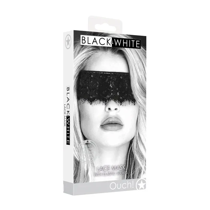 Shots Toys Anal OUCH Black White Lace Mask With Elastic Straps Black Eye Restraint Shots Toys Anal OUCH Black White Lace Mask With Elastic Straps Black Eye Restraint