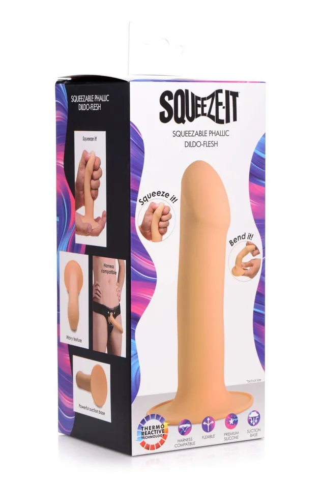 Squeezable Phallic Dildo Beige Sd Dildos