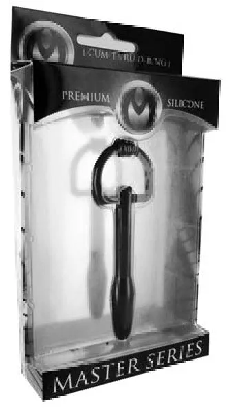 The Master Series The Hallows CumThru DRing Penis Plug Black XR Brands Anal The Master Series The Hallows CumThru DRing Penis Plug Black XR Brands Anal
