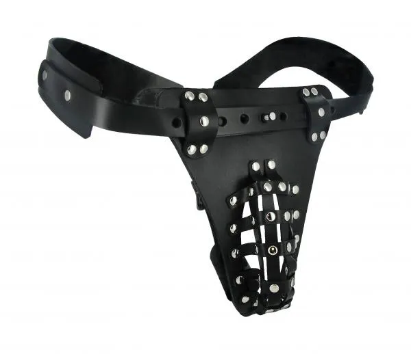 The Net Leather Male Chastity Belt With Anal Plug Harness Strict Leather Male Sex Toys
