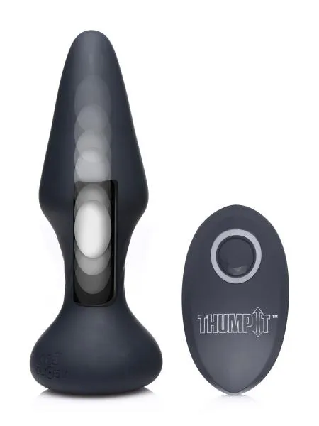 Thump It Male Sex Toys 7x Slim Thumping Silicone Anal Plug