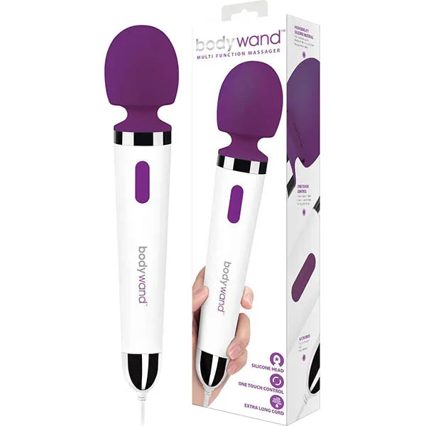 Vibrators Bodywand Multi Function Massager WhitePurple Mains Powered Massager Wand Bodywand
