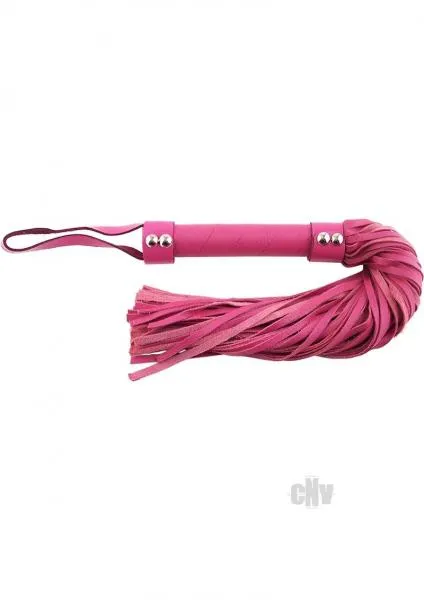 Vibrators Rouge Garments Rouge Short Leather Flogger Pink