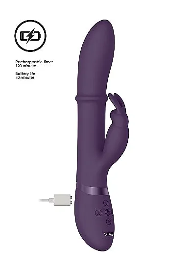 Vibrators Shots Toys VIVE Ring Rabbit Vibrator Halo Purple
