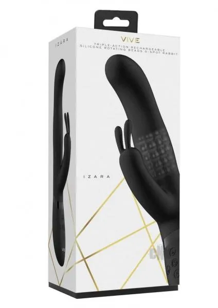 Vibrators Vive Izara Rotating Beads Rabbit Black Seductucom