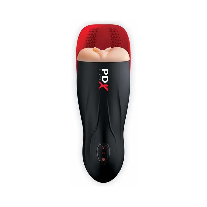 PDX Elite FuckOMatic Rechargeable Vibrating Suction Stroker With Ball Cradle PDX BRANDS Male Sex Toys