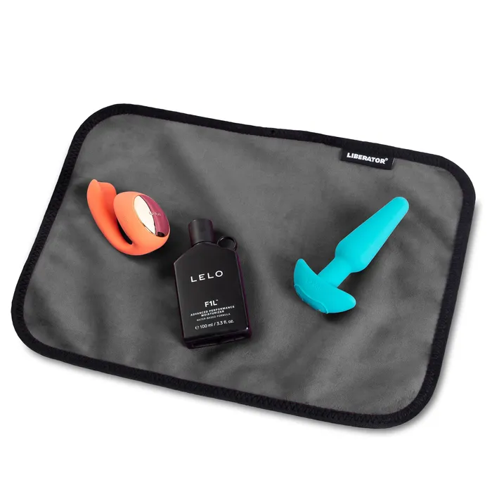 Fascinator Toy Pad Moistureproof Toy Pad Microvelvet Black Liberator Vibrators