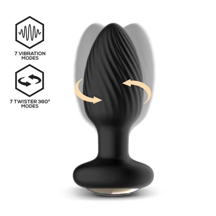 Intoyou Male Sex Toys Rotating and vibrating Butt Plug with remote Drago