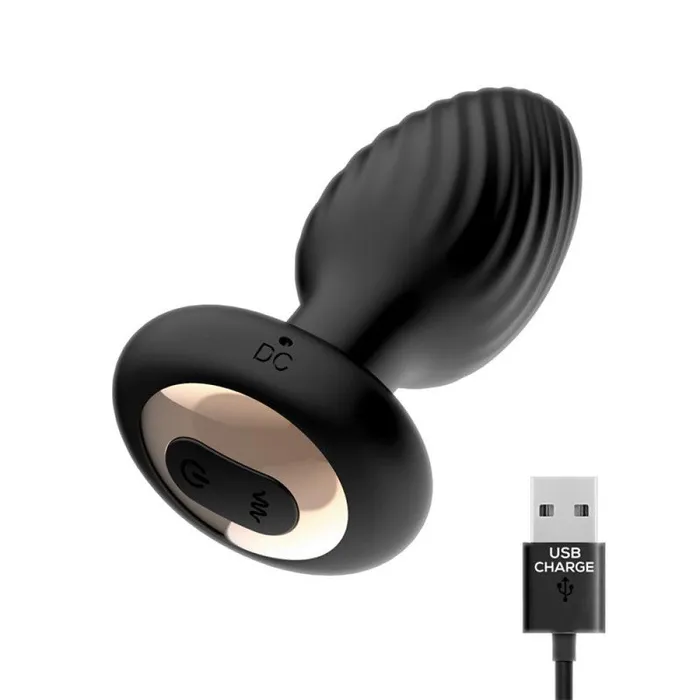 Intoyou Male Sex Toys Rotating and vibrating Butt Plug with remote Drago