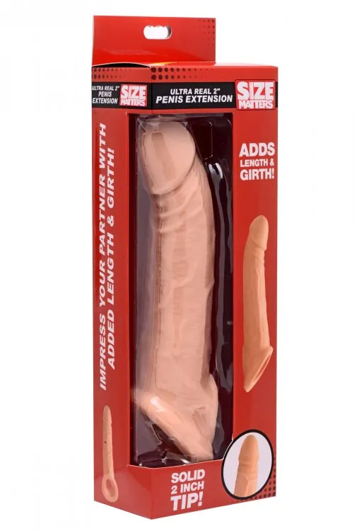 Male Sex Toys Size Matters Ultra Real 2 Penis Extension Sleeve Size Matters