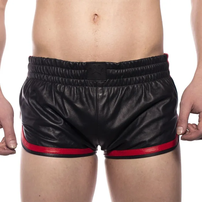 Prowler Red Restraints Prowler RED Leather Sports Shorts BlackRed XXXLarge