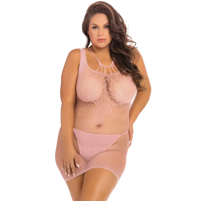 Sexessories Ren Rof Absolutist Lace Net Mini Dress Style 7090 Queen Female Sex Toys