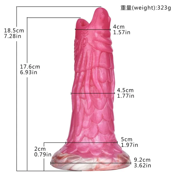 Vibrators mysite Pink dragon shaped silicone ovipositor
