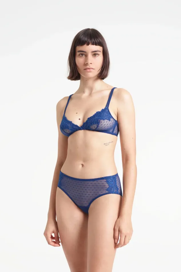 Yasmine Eslami Morgane Shorty Royal Blue SM Le Pop Lingerie Vibrators