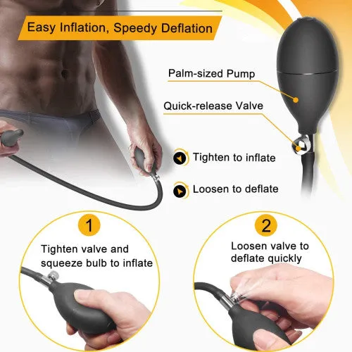 Anal CyprusLoveShop Anal Expander Manual Inflatable Butt Plug 11 cm