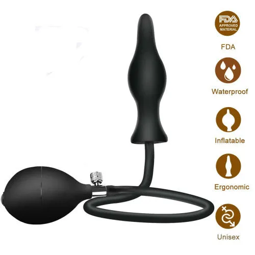 Anal CyprusLoveShop Anal Expander Manual Inflatable Butt Plug 11 cm