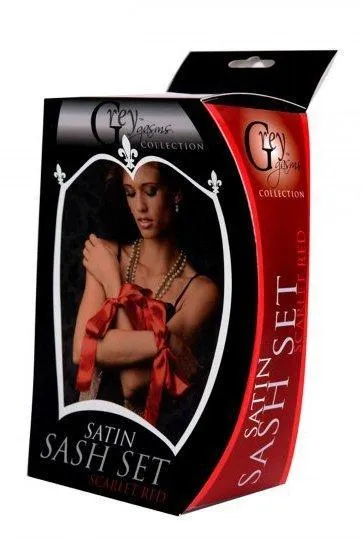 Anal Sex On the Go Scarlet Red Satin Sash Set
