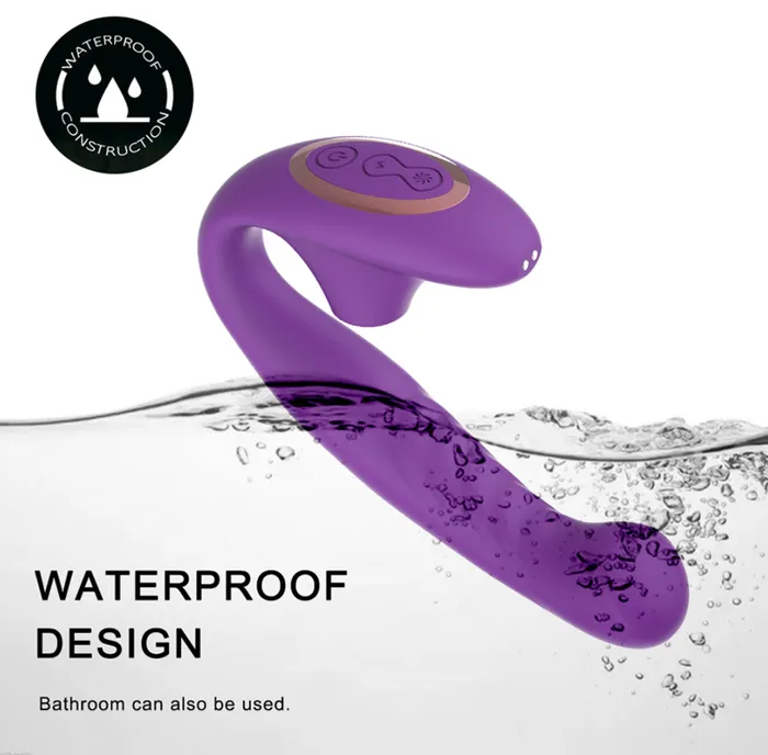 Female Sex Toys JRL JRL 2 in 1 Bendable Suction Vibrator GSpot Clitoral Stimulator Purple