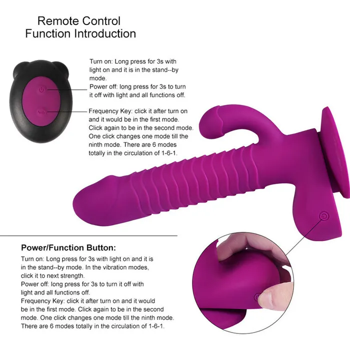 Female Sex Toys MD Angel Remote Control Rabbit Vibrator Dildo Thrusting Rotation Vibration MD