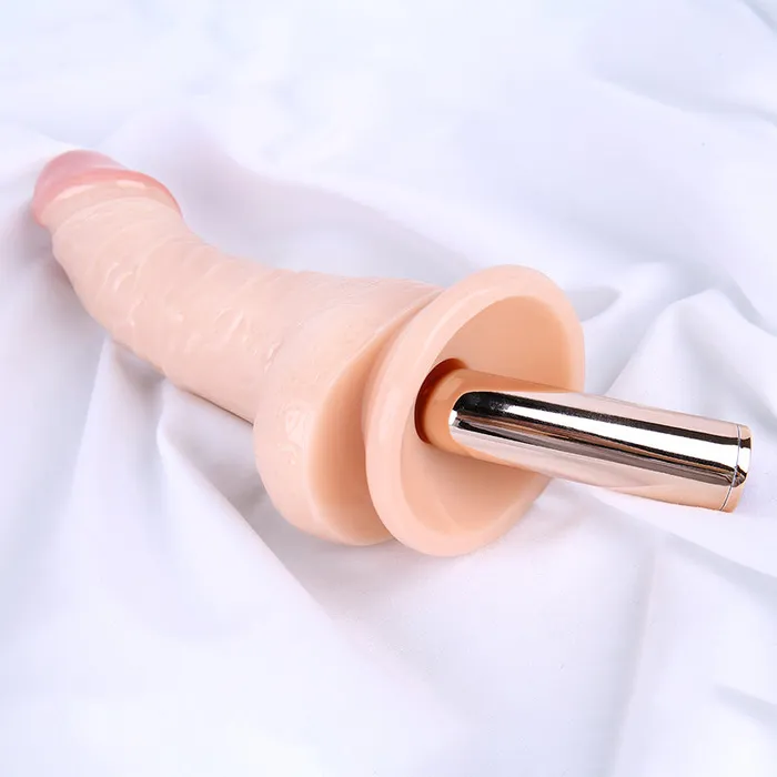 Female Sex Toys MD MD 20cm Realistic Vibrating Dildo Vibrator with Suction Cup Nude