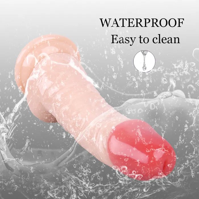 Female Sex Toys MD MD 20cm Realistic Vibrating Dildo Vibrator with Suction Cup Nude