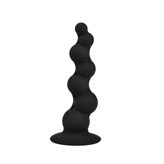HC Anal HC Silicone Enema Play Anal Beads Butt Plug Black