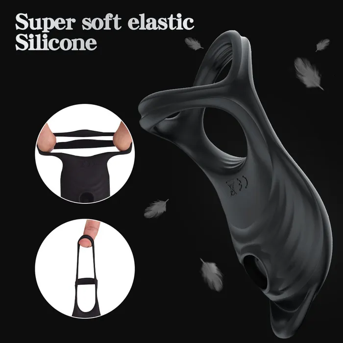 HC Male Sex Toys HC Remote Control Clitoris Suction Vibrating Penis Ring Couples Ring