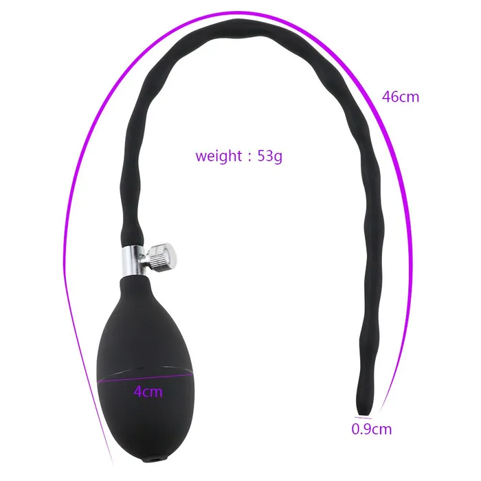 Kinkpod Male Sex Toys Soft Silicone Inflatable Urethral Dilator Sounds Rods Urethra PUMP Sounding S