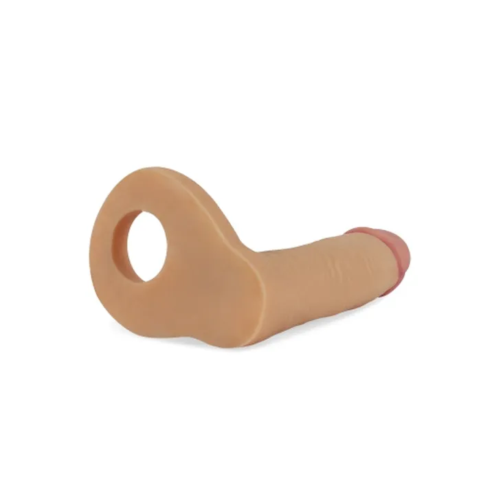 LOVETOY Lovetoy 58 The Ultra Soft Double Penetration Anal Dildo Cock Ring Male Sex Toys