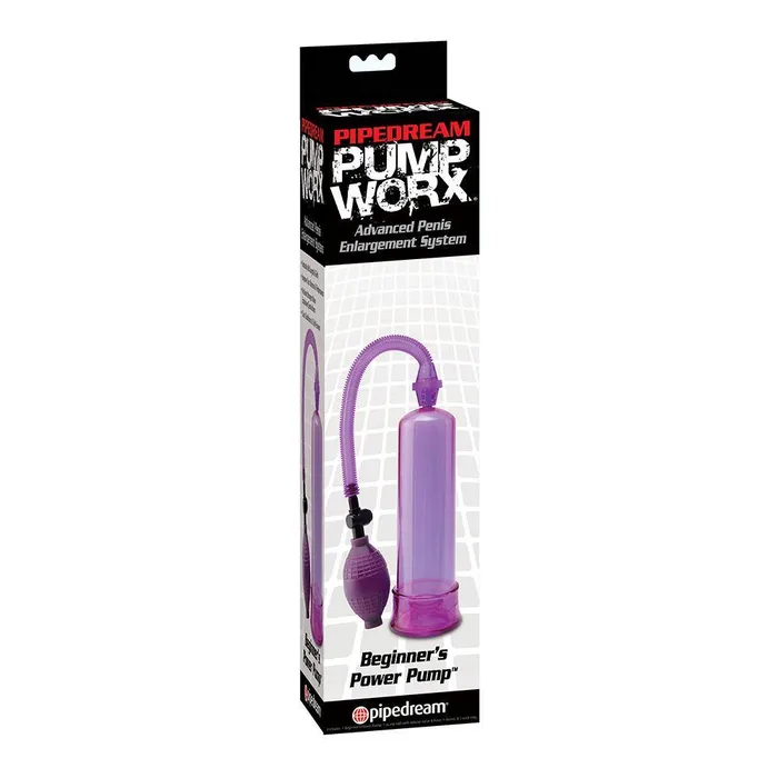 Male Sex Toys Pump Worx Beginners Power Pump Purple PipeDream