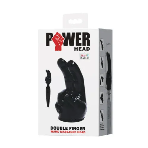 Power Head Double Finger Wand Attachment Baile Sex Toy Female Sex Toys