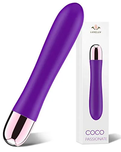 Rechargeable Purple VIbrating Wand with 9 Settings Stainless Steel Motor LUXELUV Female Sex Toys