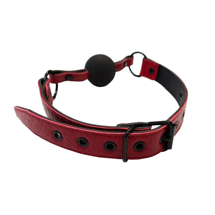 Restraints Rouge Garments Leather Croc Print Ball Gag Rouge Garments